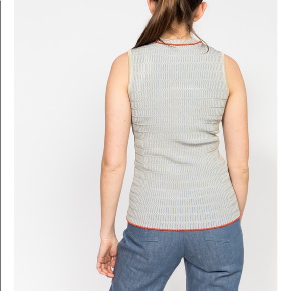 Trademark | NWT Rack Rib Shell Pale Blue Tank M - Picture 3 of 8